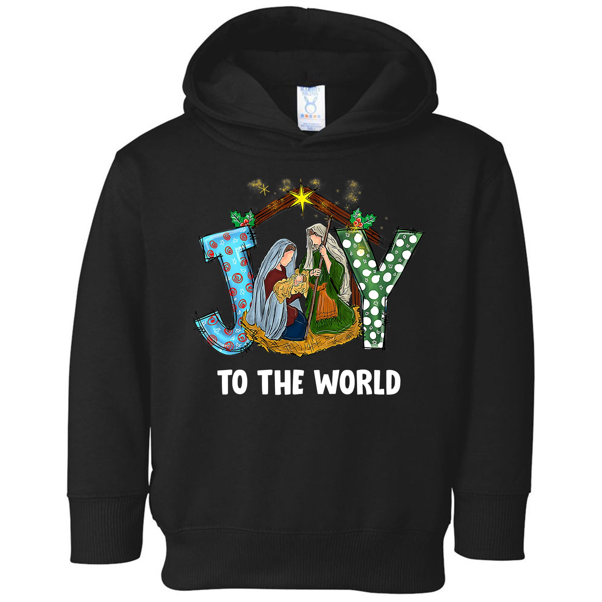 Christian Christmas Joy Jesus Nativity Scene Faith Gift Toddler Hoodie