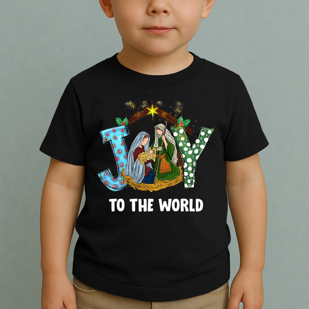 Christian Christmas Joy Jesus Nativity Scene Faith Gift Toddler T-Shirt