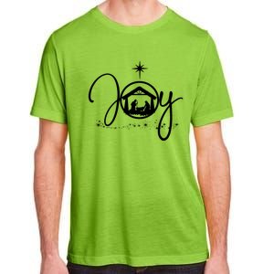 Christian Christmas Joy Jesus Nativity Scene Faith Gift Meaningful Gift Adult ChromaSoft Performance T-Shirt