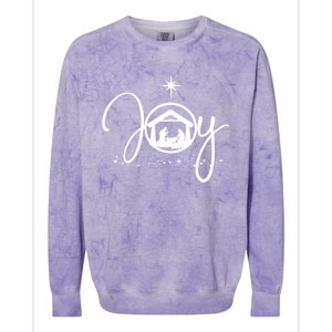 Christian Christmas Joy Jesus Nativity Scene Faith Gift Meaningful Gift Colorblast Crewneck Sweatshirt