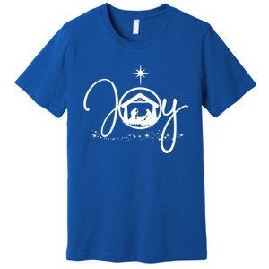 Christian Christmas Joy Jesus Nativity Scene Faith Gift Meaningful Gift Premium T-Shirt