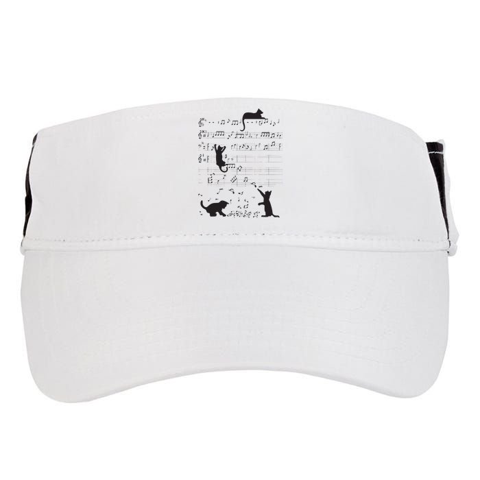 Cute Cat Kitty Playing Music Note Clef Musician Art Adult Drive Performance Visor