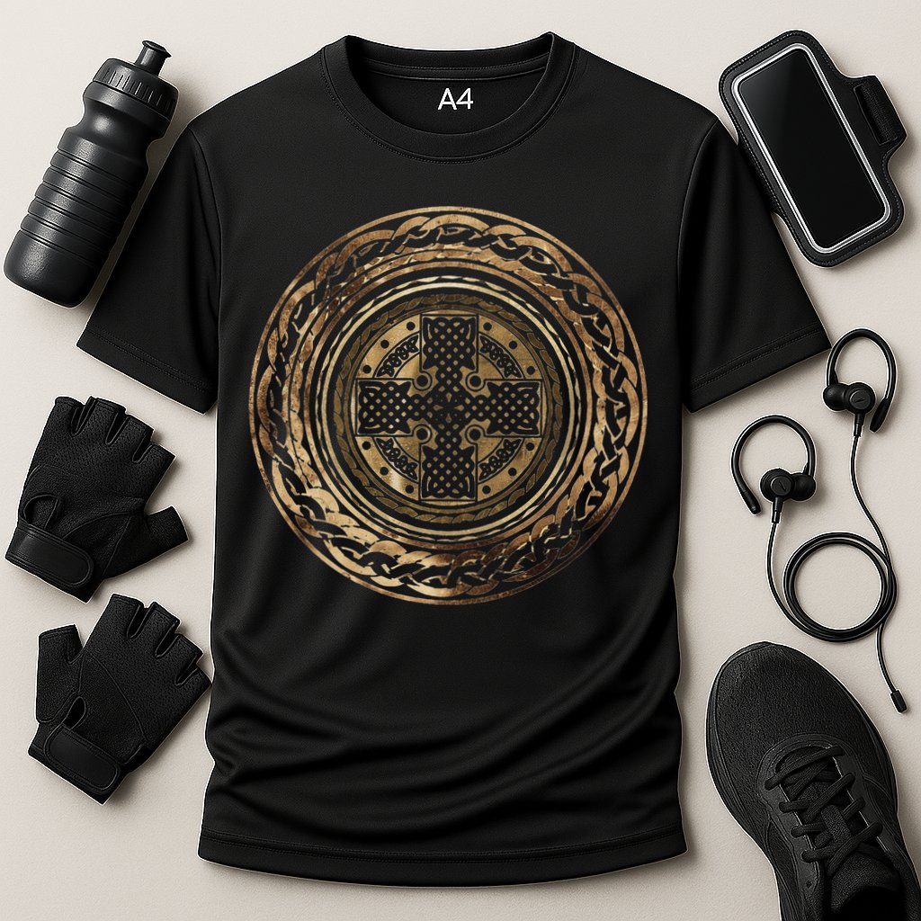 Celtic Cross Knot Irish Scottish Shield Warrior Graphic Performance Shirt