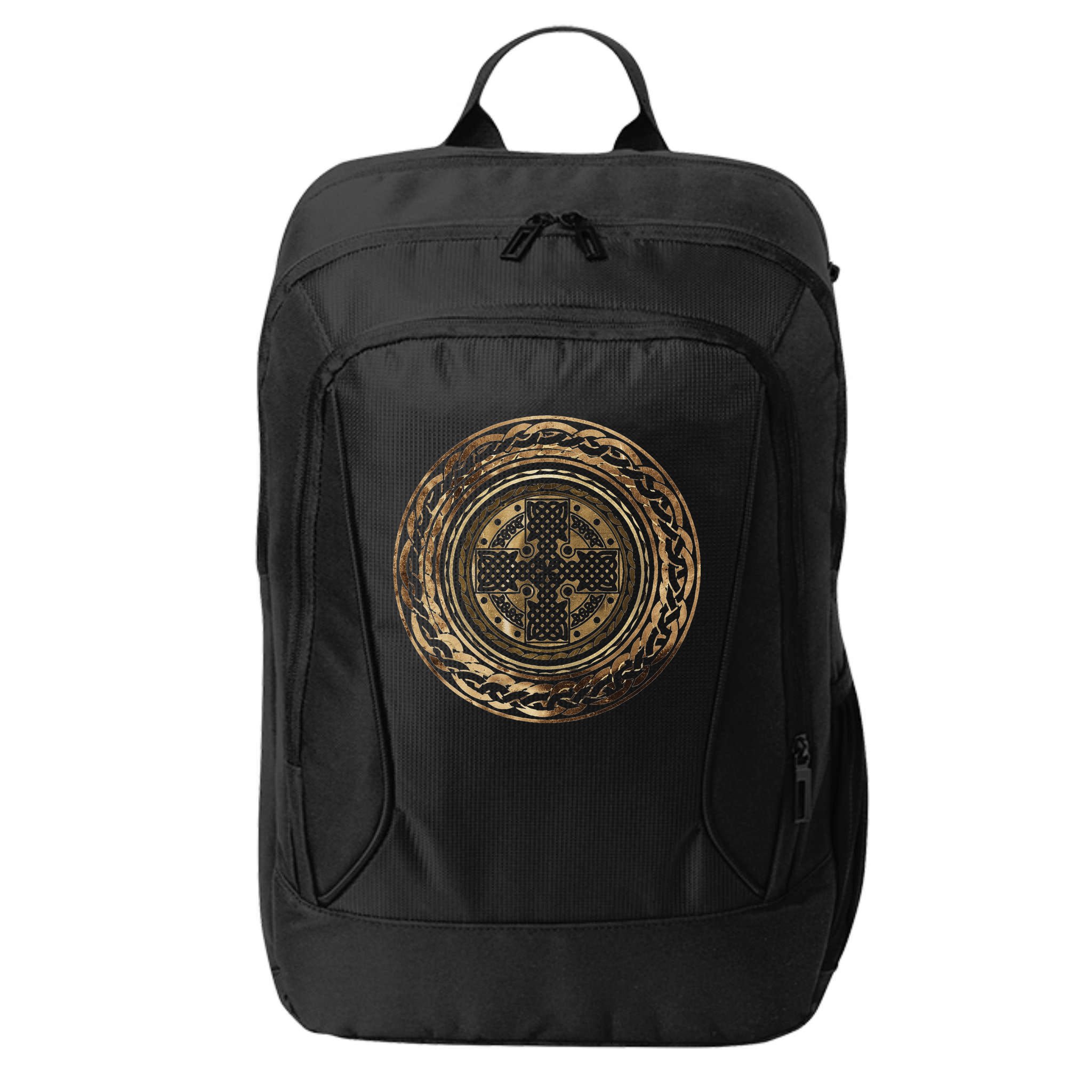 Celtic Cross Knot Irish Scottish Shield Warrior Graphic City Backpack