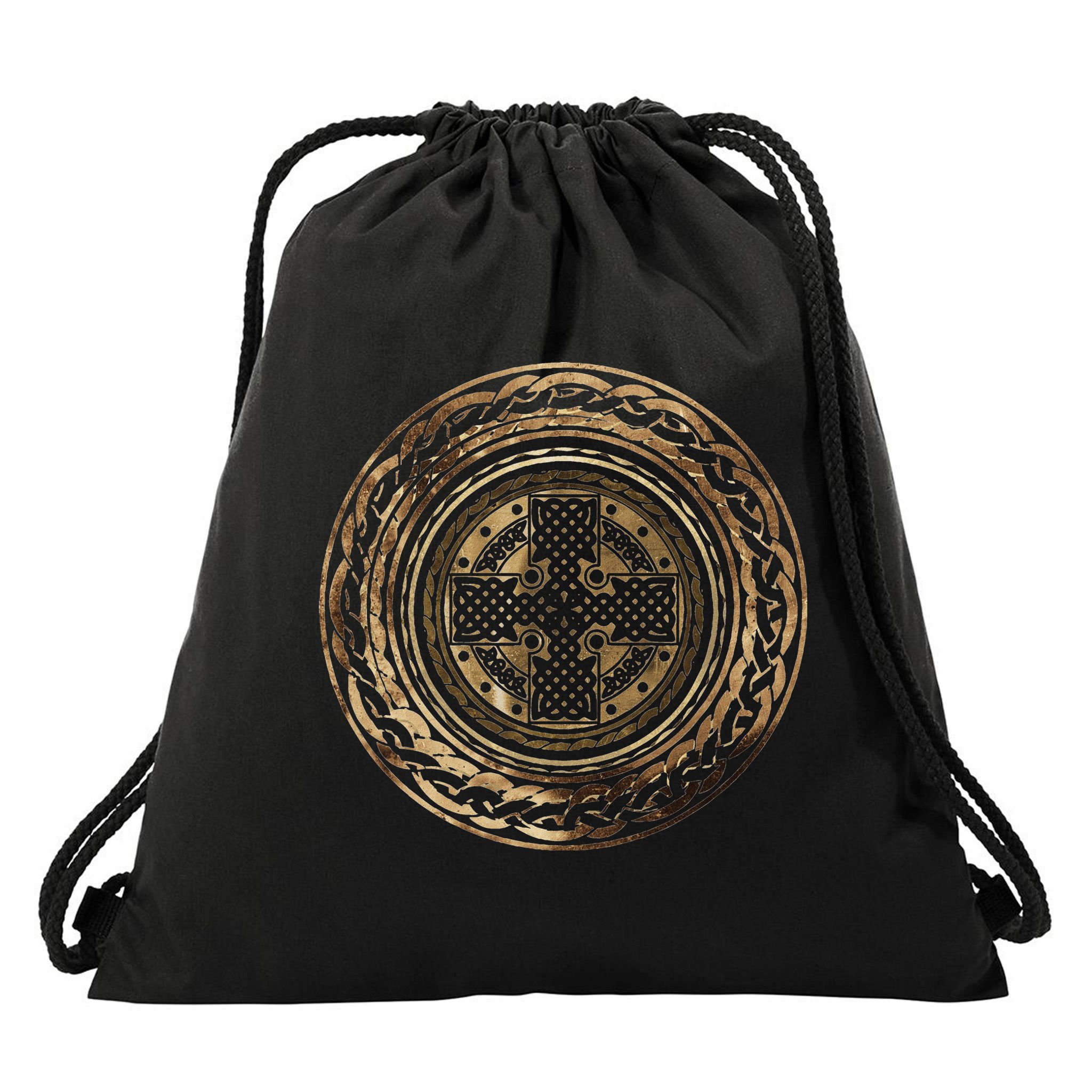Celtic Cross Knot Irish Scottish Shield Warrior Graphic Drawstring Bag