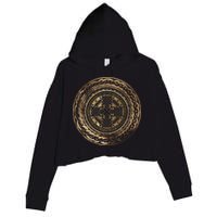 Celtic Cross Knot Irish Scottish Shield Warrior Graphic Crop Fleece Hoodie