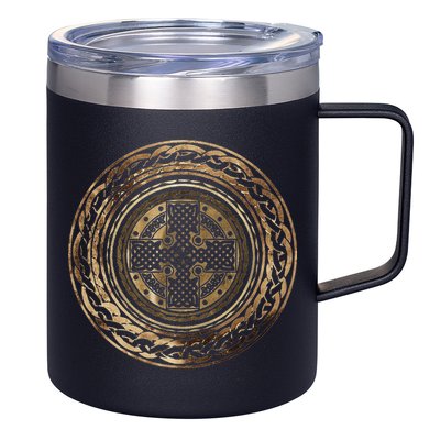 Celtic Cross Knot Irish Scottish Shield Warrior Graphic 12oz Stainless Steel Coffee Mug