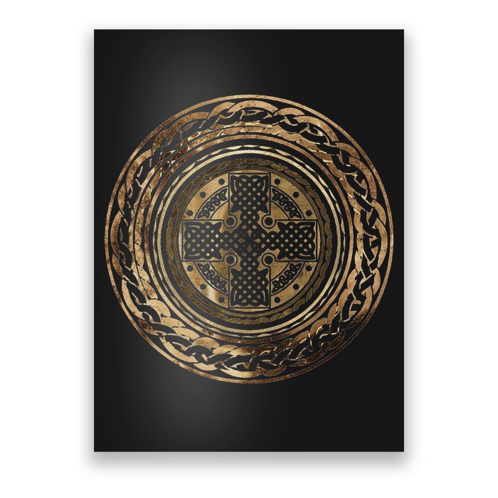 Celtic Cross Knot Irish Scottish Shield Warrior Graphic Poster