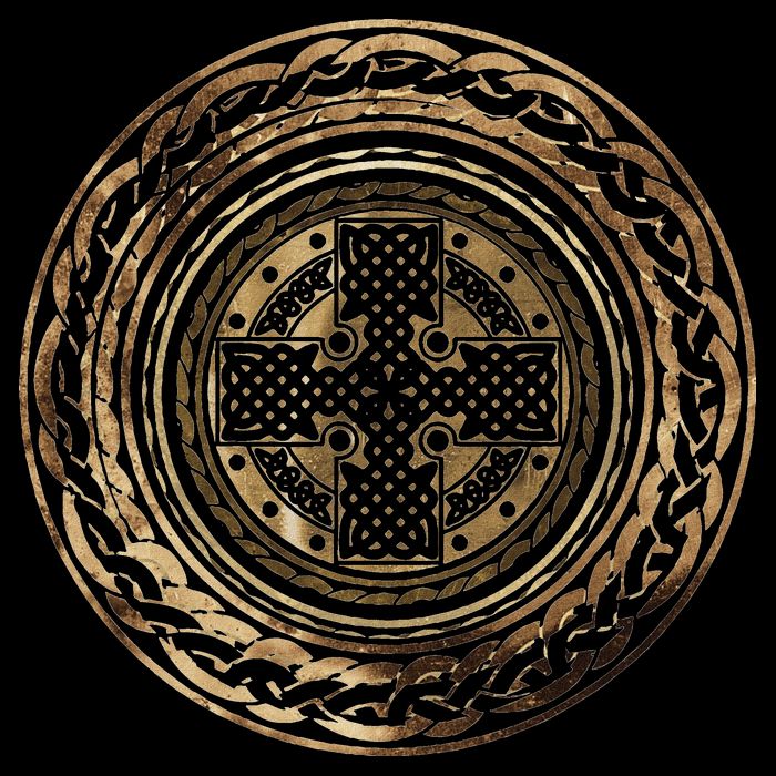 Celtic Cross Knot Irish Scottish Shield Warrior Graphic Poster