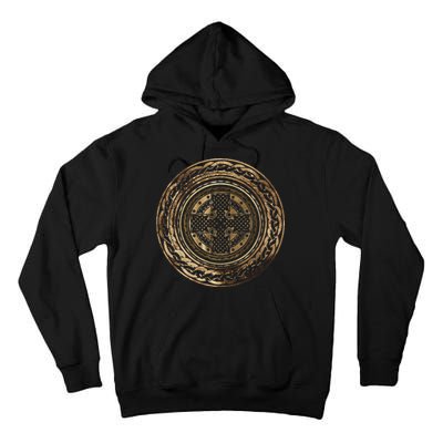 Celtic Cross Knot Irish Scottish Shield Warrior Graphic Tall Hoodie