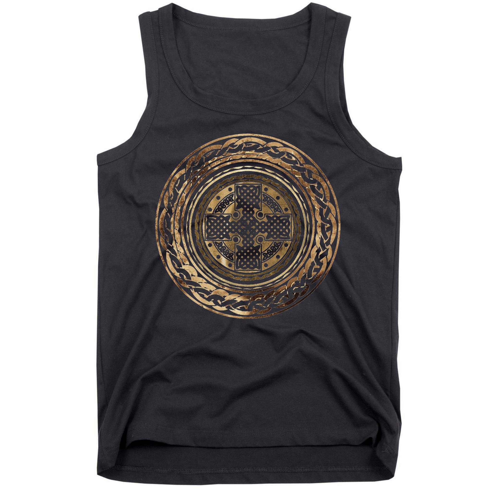 Celtic Cross Knot Irish Scottish Shield Warrior Graphic Tank Top