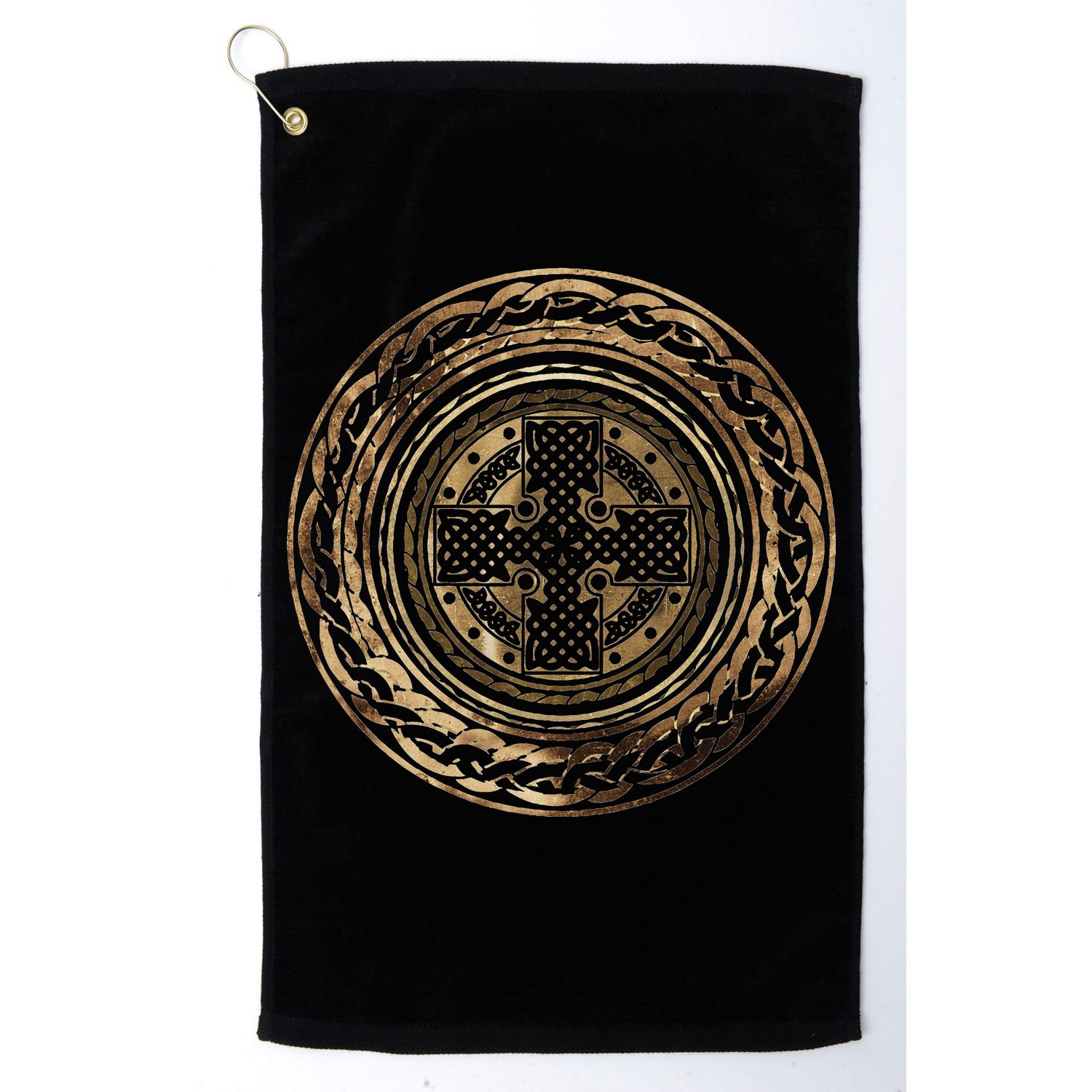Celtic Cross Knot Irish Scottish Shield Warrior Graphic Golf Towel