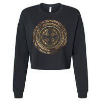 Celtic Cross Knot Irish Scottish Shield Warrior Graphic Cropped Pullover Crew