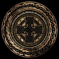 Celtic Cross Knot Irish Scottish Shield Warrior Graphic Cropped Pullover Crew