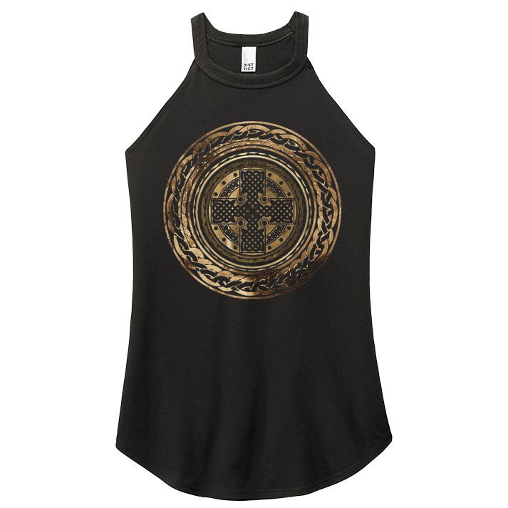 Celtic Cross Knot Irish Scottish Shield Warrior Graphic Women's Perfect Tri Rocker Tank