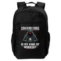 Cracking Codes Kind Of Workout Funny Cybersecurity Hacker Daily Commute Backpack