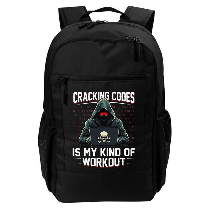 Cracking Codes Kind Of Workout Funny Cybersecurity Hacker Daily Commute Backpack