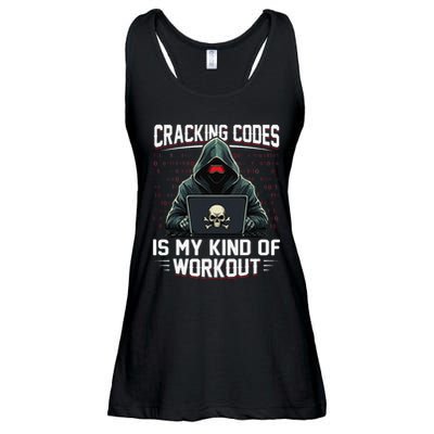 Cracking Codes Kind Of Workout Funny Cybersecurity Hacker Ladies Essential Flowy Tank