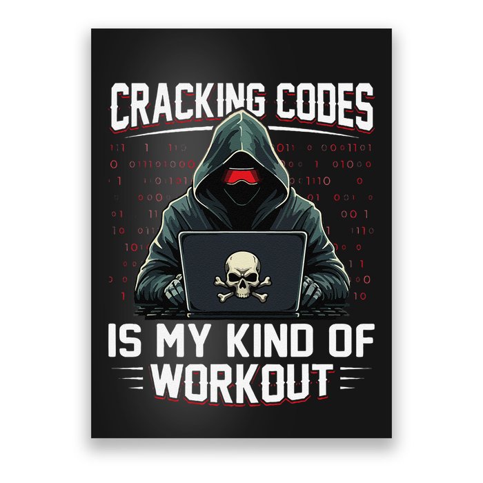 Cracking Codes Kind Of Workout Funny Cybersecurity Hacker Poster