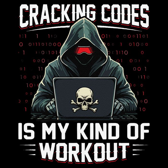 Cracking Codes Kind Of Workout Funny Cybersecurity Hacker Cropped Pullover Crew