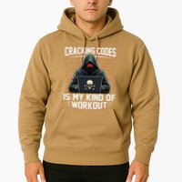 Cracking Codes Kind Of Workout Funny Cybersecurity Hacker Hoodie