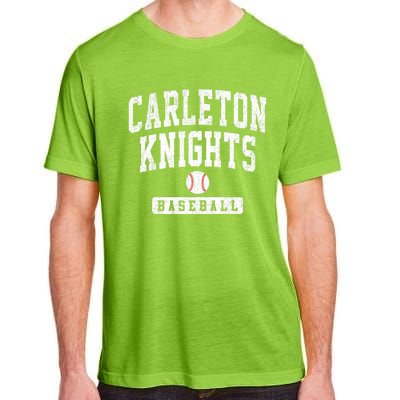 Carleton College Knights Baseball Arch Vintage Design Adult ChromaSoft Performance T-Shirt