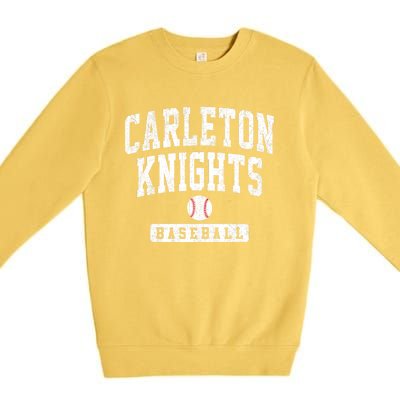 Carleton College Knights Baseball Arch Vintage Design Premium Crewneck Sweatshirt