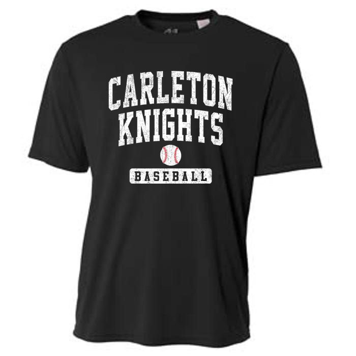 Carleton College Knights Baseball Arch Vintage Design Cooling Performance Crew T-Shirt