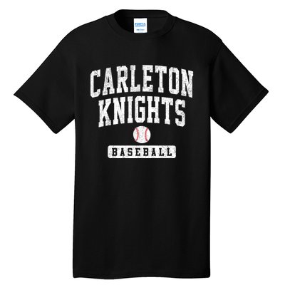 Carleton College Knights Baseball Arch Vintage Design Tall T-Shirt