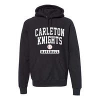 Carleton College Knights Baseball Arch Vintage Design Premium Hoodie