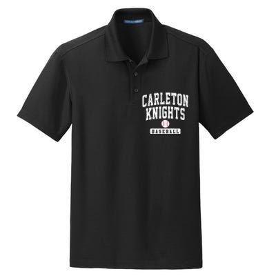 Carleton College Knights Baseball Arch Vintage Design Dry Zone Grid Polo