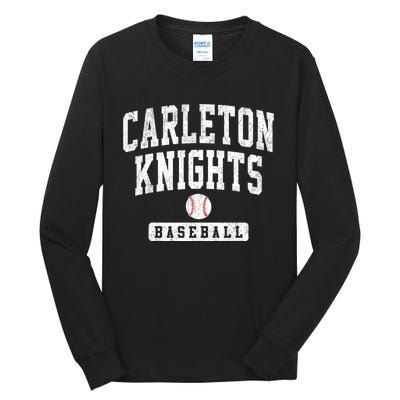 Carleton College Knights Baseball Arch Vintage Design Tall Long Sleeve T-Shirt