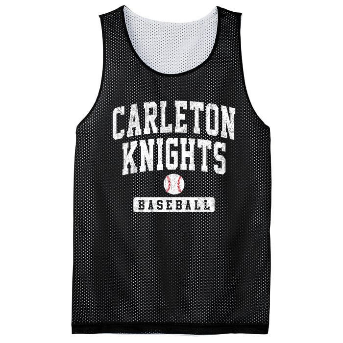 Carleton College Knights Baseball Arch Vintage Design Mesh Reversible Basketball Jersey Tank