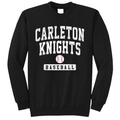 Carleton College Knights Baseball Arch Vintage Design Tall Sweatshirt