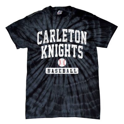 Carleton College Knights Baseball Arch Vintage Design Tie-Dye T-Shirt