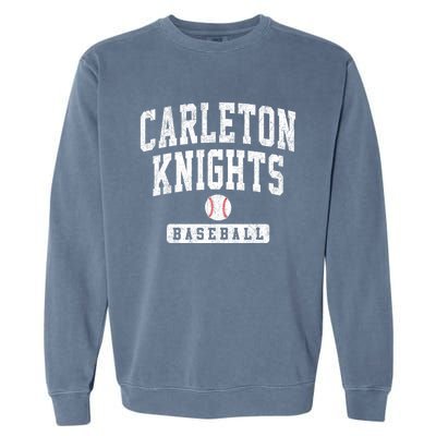 Carleton College Knights Baseball Arch Vintage Design Garment-Dyed Sweatshirt