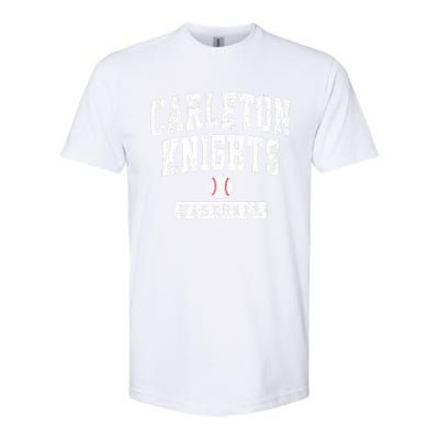 Carleton College Knights Baseball Arch Vintage Design Softstyle CVC T-Shirt