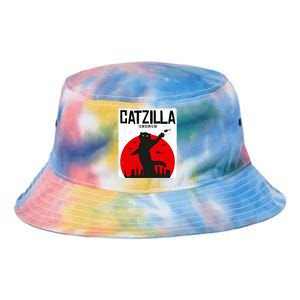 Catzilla Cat Kitten Feline Kitty Outfit Japan Movie Tie Dye Newport Bucket Hat