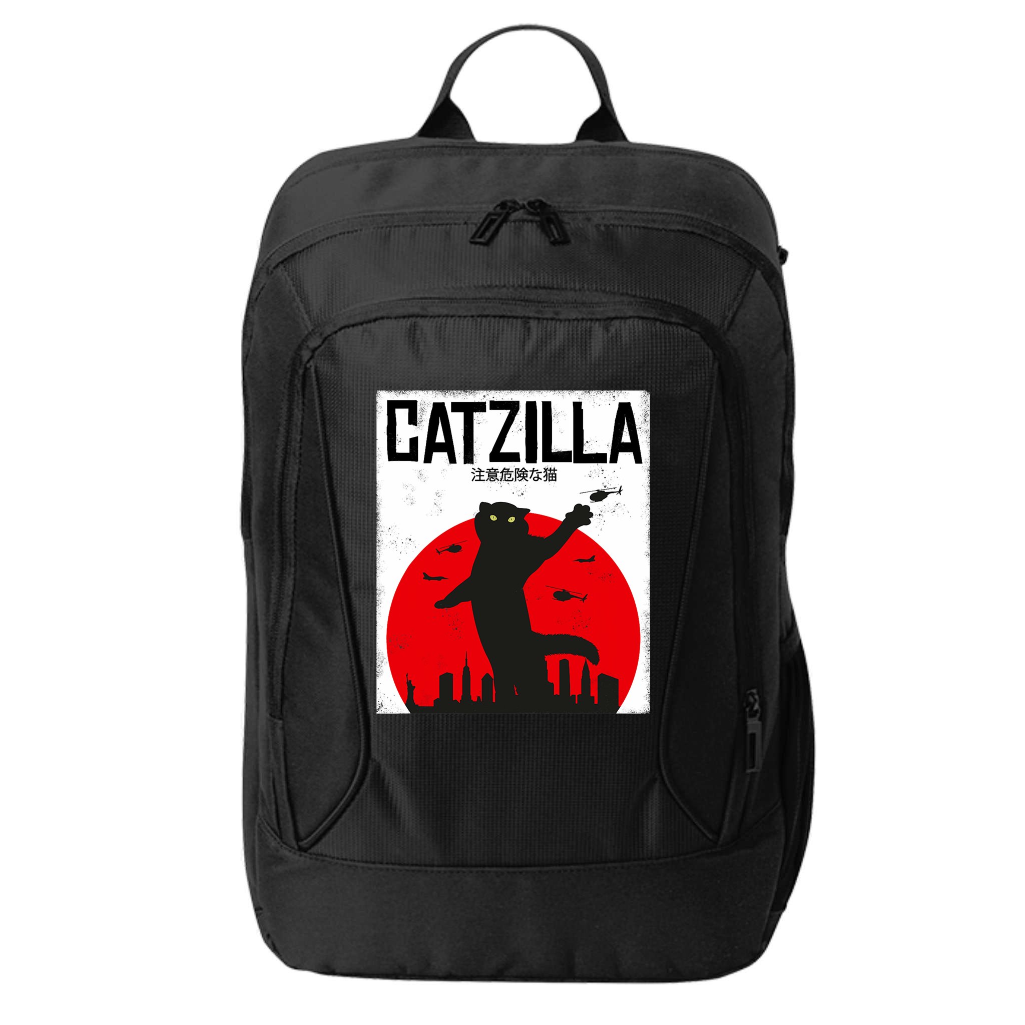 Catzilla Cat Kitten Feline Kitty Outfit Japan Movie City Backpack