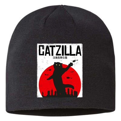 Catzilla Cat Kitten Feline Kitty Outfit Japan Movie Sustainable Beanie