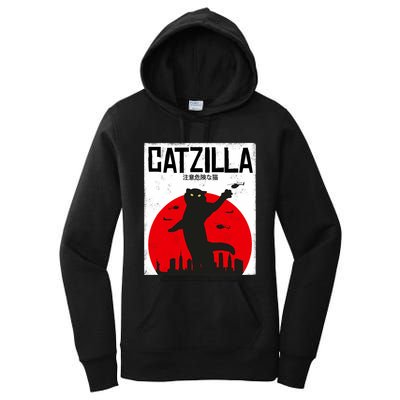 Catzilla Cat Kitten Feline Kitty Outfit Japan Movie Women's Pullover Hoodie