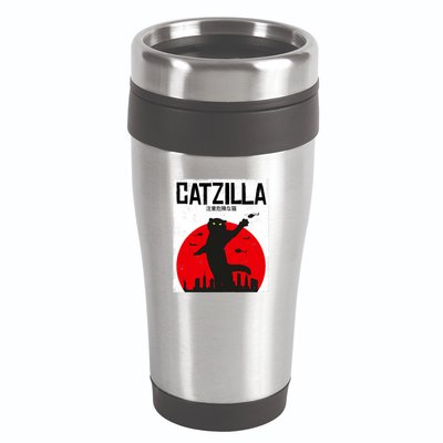 Catzilla Cat Kitten Feline Kitty Outfit Japan Movie 16oz Travel Tumbler