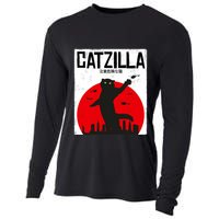 Catzilla Cat Kitten Feline Kitty Outfit Japan Movie Cooling Performance Long Sleeve Crew