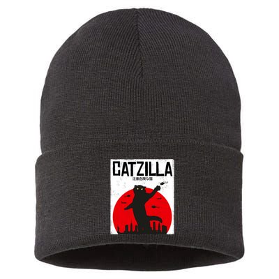 Catzilla Cat Kitten Feline Kitty Outfit Japan Movie Sustainable Knit Beanie