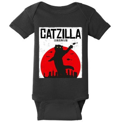 Catzilla Cat Kitten Feline Kitty Outfit Japan Movie Baby Bodysuit