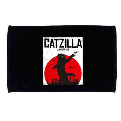 Catzilla Cat Kitten Feline Kitty Outfit Japan Movie Microfiber Hand Towel