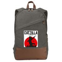 Catzilla Cat Kitten Feline Kitty Outfit Japan Movie Cotton Canvas Backpack
