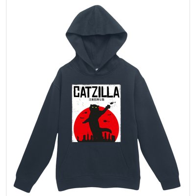 Catzilla Cat Kitten Feline Kitty Outfit Japan Movie Urban Pullover Hoodie