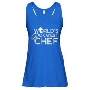 Cooking Cook Kitchen Chef Worlds Okayest Chef Gift Ladies Essential Flowy Tank