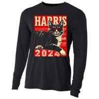 Cool Cat Kamala Vote For Democracy Harris 2024 Cooling Performance Long Sleeve Crew